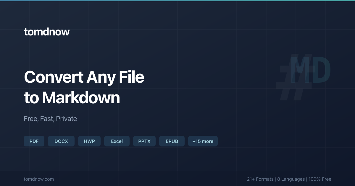 Import Any Document into Obsidian with Markdown Conversion — tomdnow